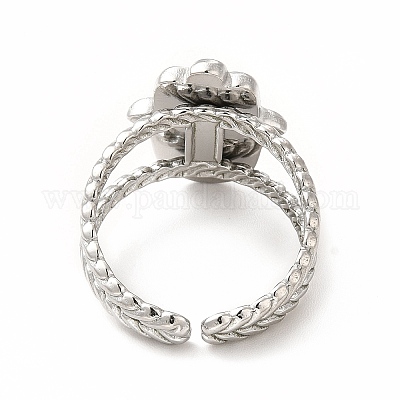 Устойчивая к потускнению нержавеющая сталь 304 хамса открытая манжета для рук настройки кольца&nbsp;LS-RJEW-B027-22P-1