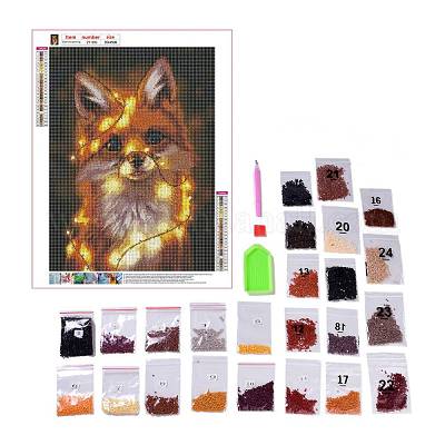 Wholesale DIY 5D Animals Fox Pattern Canvas Diamond Painting Kits 