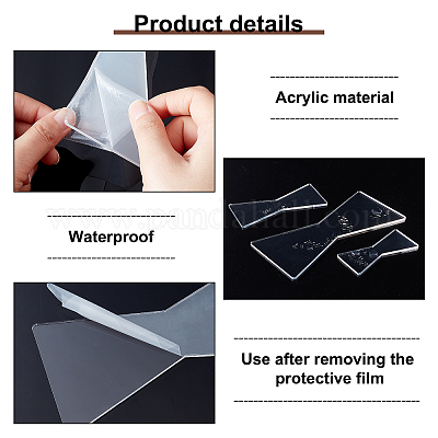 Wholesale BENECREAT Butterfly Inlay Template Set Bowknot Acrylic Router  Templates with 5 Sizes Bowknot Stencils for Woodworking 