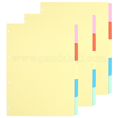 Index-Trennblätter für Notizbücher mit Papiereinband&nbsp;AJEW-WH20011-03D-1