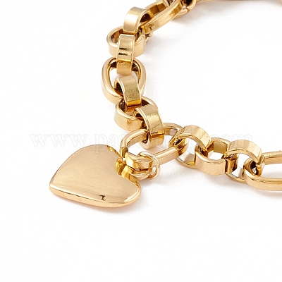 Bracciale multifilo in argento da donna con anello a O in acciaio inossidabile - bracciale spesso a strati in argento con anello a O e maglie grandi - Italia