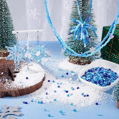 Смешанный стиль 6/0 круглый стеклянный бусины&nbsp;SEED-PH0006-4mm-03-1