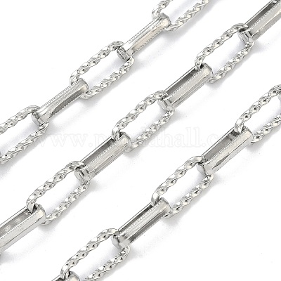 Изготовленные вручную цепочки из нержавеющей стали 304 в виде прямоугольников с витыми концами&nbsp;STAS-F341-06P-1