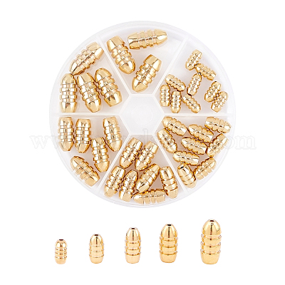 Wholesale Brass Grooved Bullet Shape Weights Fishing Sinkers