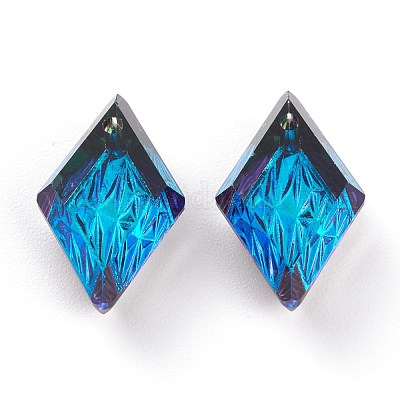 Подвески из тисненого стекла со стразами&nbsp;GLAA-J101-04B-1