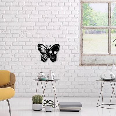 Wholesale CREATCABIN Skull Metal Wall Art Butterfly Decor Wall Hanging  Plaques Ornaments Iron Wall Art Sculpture Sign for Indoor Outdoor Home  Living room Kitchen Garden Office Decoration Gift Black 12 x 10