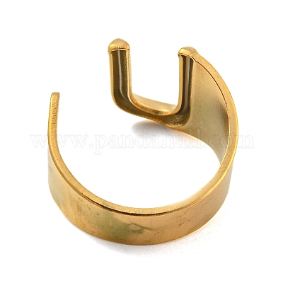 Вакуумное покрытие pvd 201 манжетные кольца из нержавеющей стали RJEW-Z032-01G-U-1