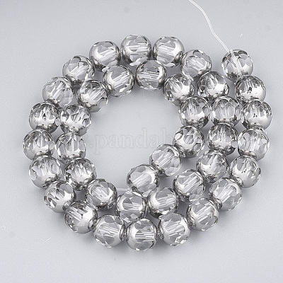 Chapelets de perles en verre électroplaqué&nbsp;EGLA-T019-02I-1