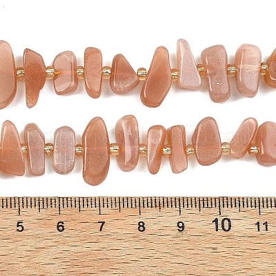 Натуральный Sunstone бисер пряди&nbsp;G-F821-A04-01-1