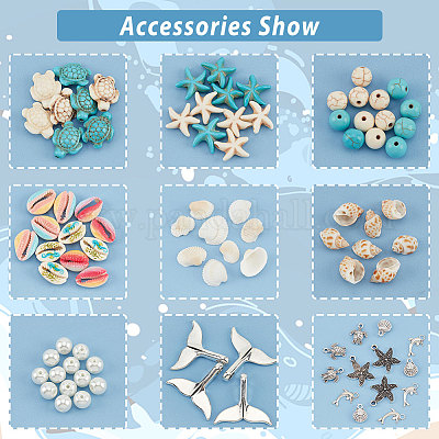 Wholesale PandaHall 292pcs Ocean Jewellery Making Kit 