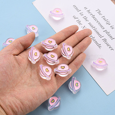 Прозрачные акриловые бусины MACR-S374-02A-01-1