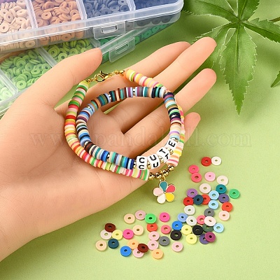 Surfer bracelet with heishi shell beads