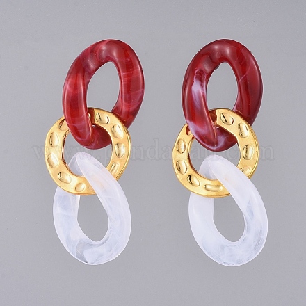 (Jewelry Parties Factory Sale)Imitation Gemstone Style Acrylic Dangle Earrings EJEW-JE03941-01-1