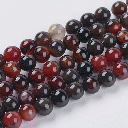 Chapelets de perles d'agate naturelle X-G-G515-6mm-04-1