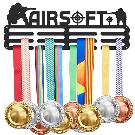 SUPERDANT Sports Medal Hanger Holder Display Follow Your Dreams Arts Medals Display Rack ODIS-WH0021-863-1