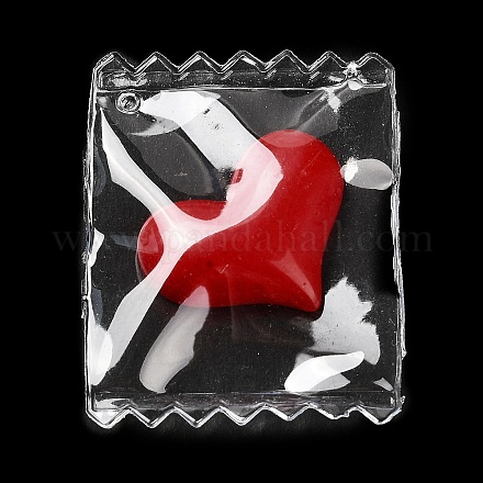 Подвески в виде мешочка для конфет из прозрачной смолы CRES-Z005-02-1