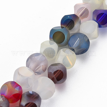 Electroplate Glass Beads Strands EGLA-T008-20-1