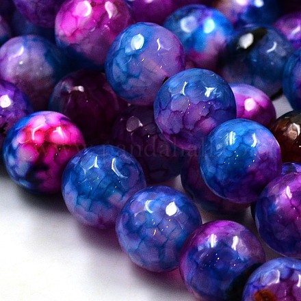 Natural Agate Round Bead Strands G-M115-17-1