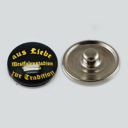 Zinc bijoux en alliage boutons pression X-GLAA-R031-K405E-1