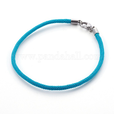 Braided Cotton Cord Bracelet Making MAK-L018-03A-10-P-1
