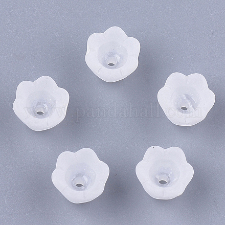 6-petal transparentes bolitas de acrílico FACR-T001-03-1