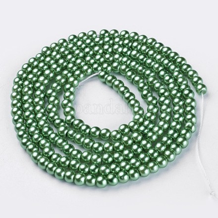 Chapelets de perles en verre nacré X-HY-4D-B64-1