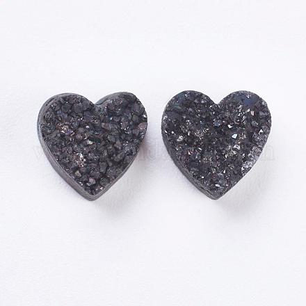 Electroplate Natural Druzy Agate Beads G-E400-03-B02-1