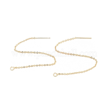 Rack Plating Brass Stud Earring Findings KK-E081-01G-1