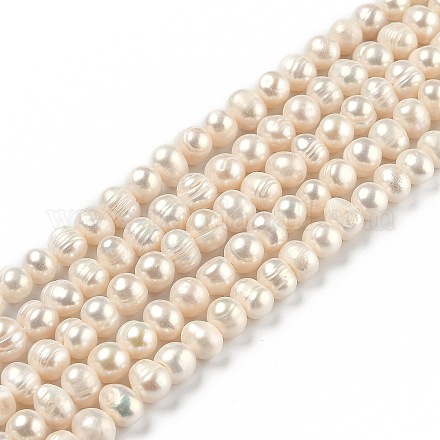 Fili di perle di perle d'acqua dolce coltivate naturali PEAR-L033-13A-1