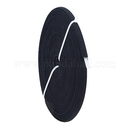プラスチックシェーパー配管  綿布のアウトソーシング  服飾材料  ブラック  10mm  12ヤード/ロール DIY-WH0259-84B-1