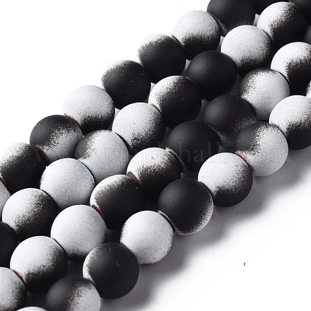 Vaporisez peints non-magnétiques synthétiques perles d'hématite brins G-N337-01F-1