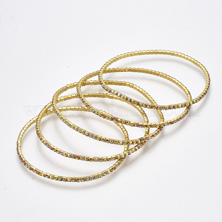 Brass Claw Chain Stretch Bracelets BJEW-T010-03G-08-1