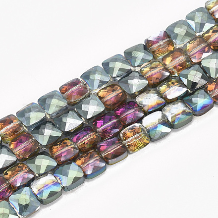 Electroplate Glass Beads Strands EGLA-S176-02-B01-1