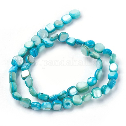 Eau douce naturelle de coquillage perles brins X-BSHE-O017-07B-1