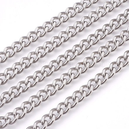 201 Stainless Steel Curb Chains CHS-L017-22D-1