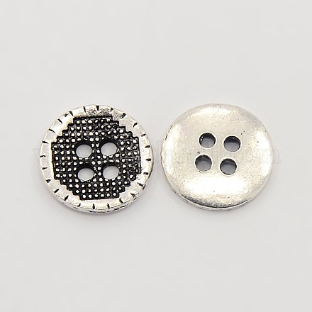 Tibetan Style Button X-TIBEB-A20701-AS-LF-1