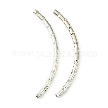Brass Curved Tubes Beads KK-B793-N-1