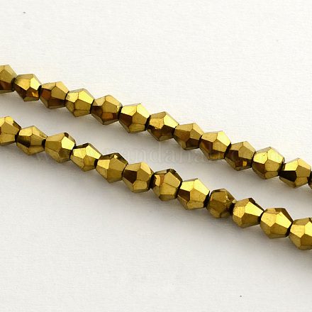 Chapelets de perles en verre électroplaqué EGLA-R094-3mm-01-1