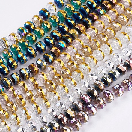Chapelets de perles en verre électroplaqué LAMP-K029-10-1