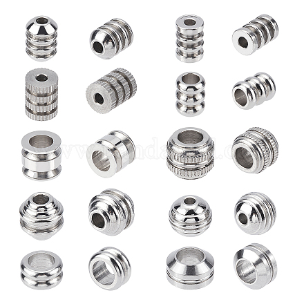 DICOSMETIC 40Pcs 10 Style 304 Stainless Steel Beads STAS-DC0004-27-1