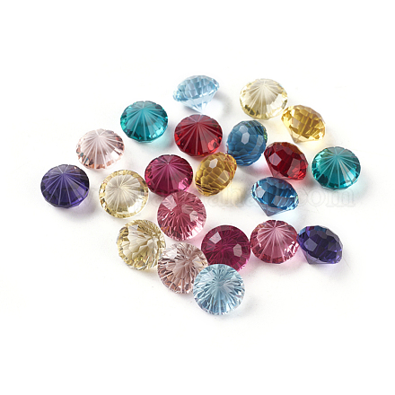 Faceted Glass Beads GLAA-F099-06-1