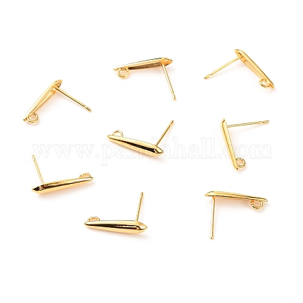 Brass Stud Earring Findings KK-F824-003G-1