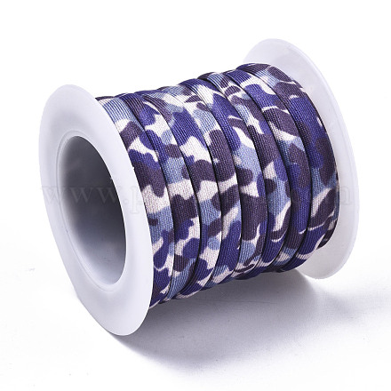 Cordon élastique plat en polyester EC-N003-001A-06-1
