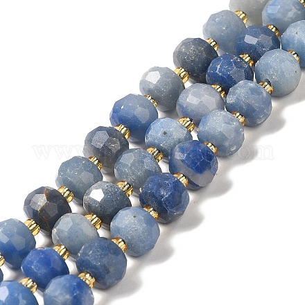 Natürlichen blauen Aventurin Perlen Stränge G-P508-A13-01-1