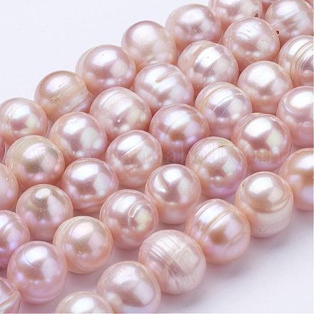 Natural Cultured Freshwater Pearl Beads Strands PEAR-F004-61-1