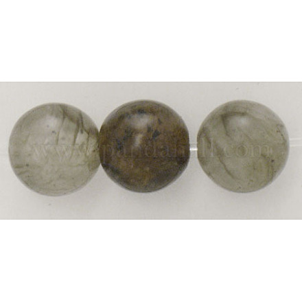 Redondas labradorita natural hebras de abalorios X-GSR6mmC102-1