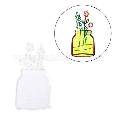 Stampi in silicone con ciondolo fai da te vaso di fiori DIY-Z016-01-1