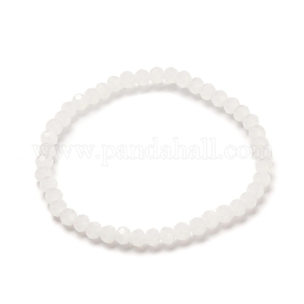Facettierte GlasUnterlegscheibe Perlen Stretcharmband für Kinder BJEW-JB06807-19-1