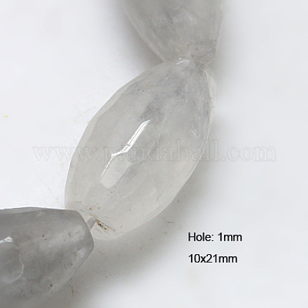 Chapelets de perle en quartz nuageux naturel G-G232-10x21mm-06-1