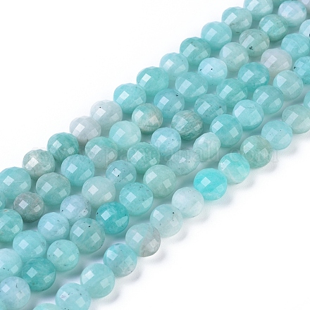 Chapelets de perles en amazonite naturelle G-I249-A23-1